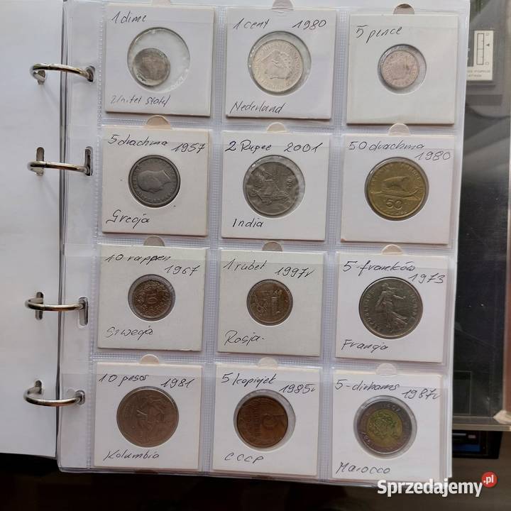 Monety dwa albumy również luzem Skierniewice