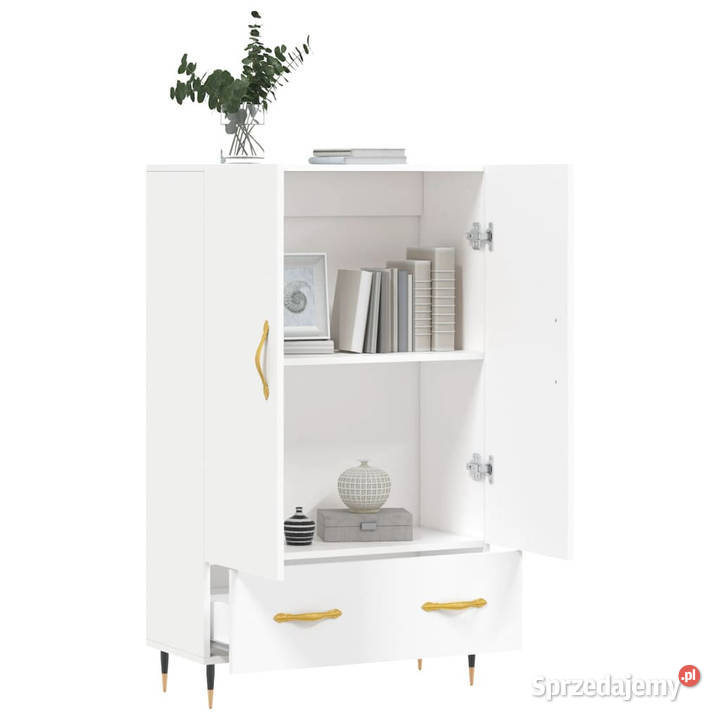 Wysoka szafka biała 695x31x115 materiał Warszawa