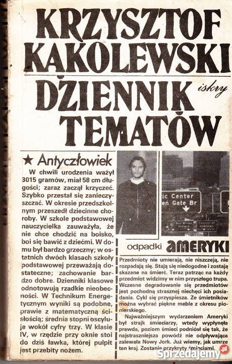 01654 DZIENNIK TEMATÓW KRZYSZTOF KĄKOLEWSKI Czyrna