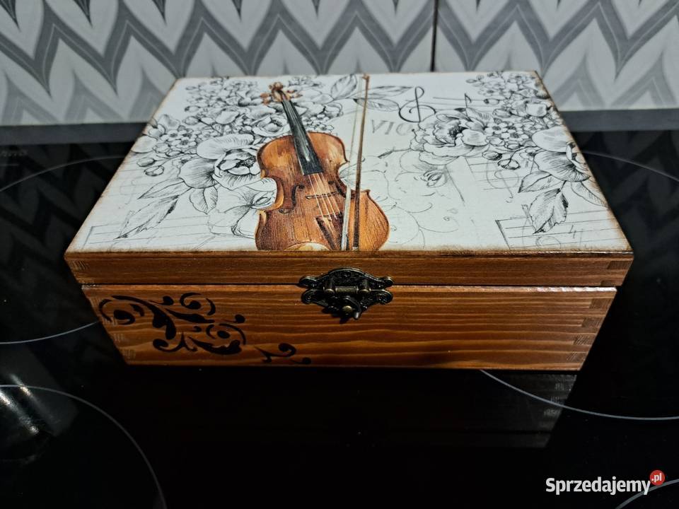 Szkatułka wiolonczela decoupage pudełko Kędzierzyn-Koźle