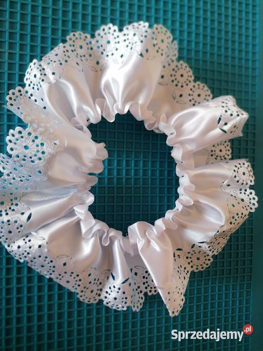 Ozdobaopaska na Koszyk WielkanocnyFalbanka biały Pozostałe Łódź