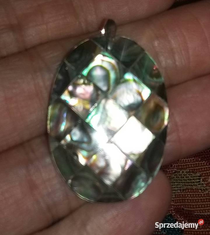 wisiorek mozaika muszla paua abalone srebro 925 Bydgoszcz