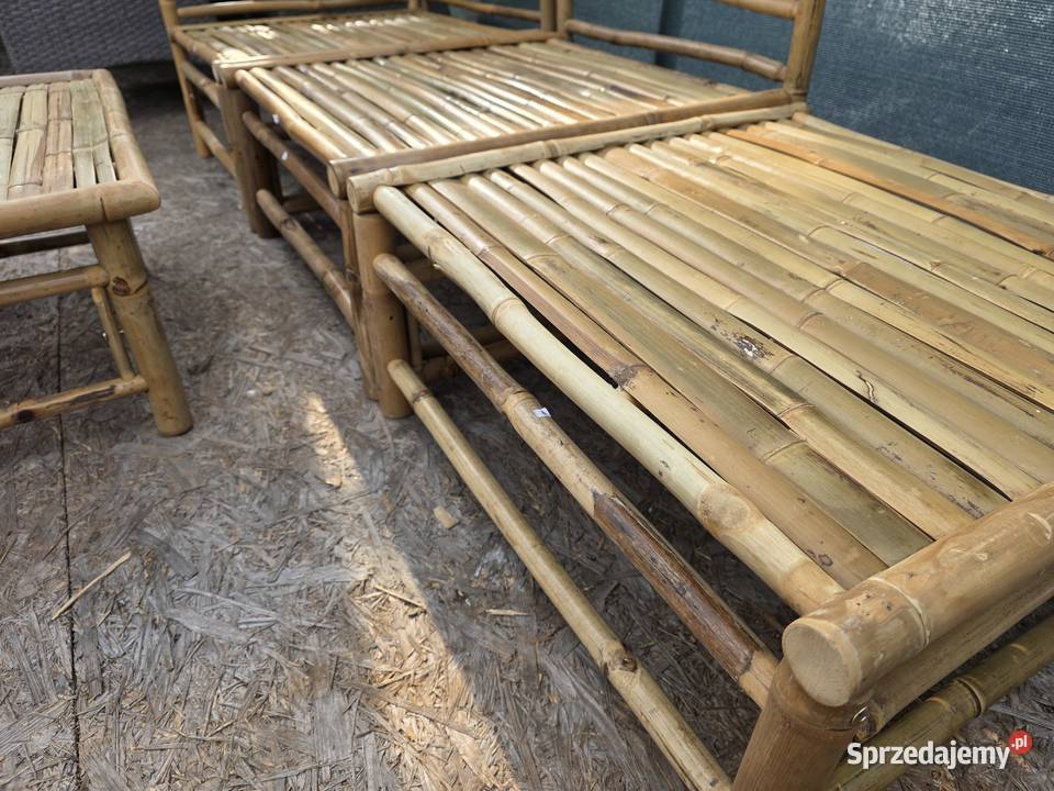 Meble bambusowe do ogrodu modułowe sofa plus