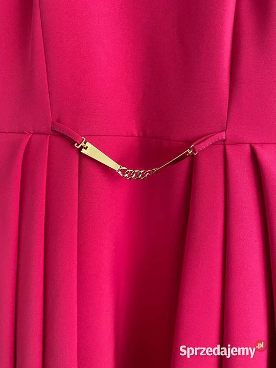 Sukienka w kolorze fuksji wizytowa rozmiar M Inny materiał Spódnice i sukienki śląskie