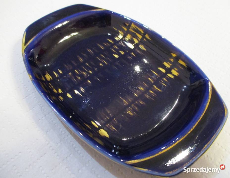 Stara Popielniczka Kobaltowa lata 60 PRL