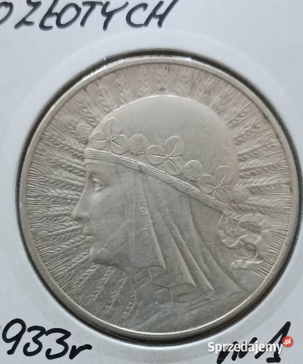 10 Głowa kobiety 1933 r 1 Śliczne oryginał Konin