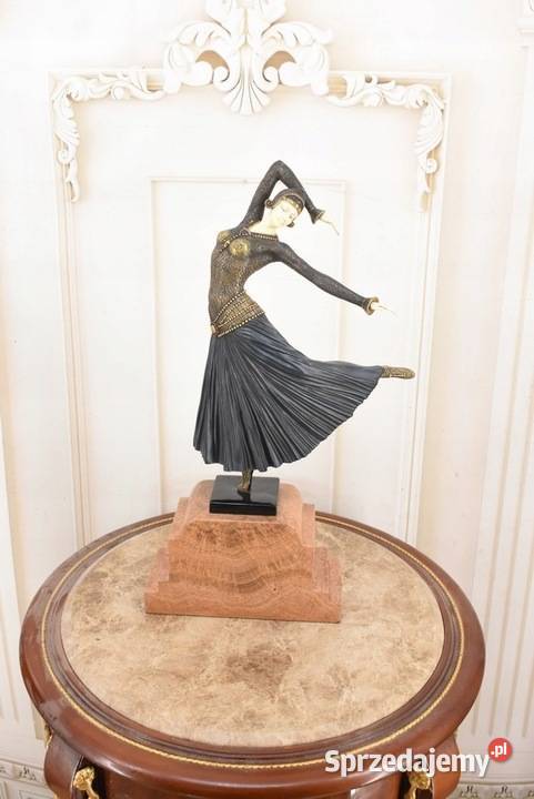 TANCERKA FIGURA Z Brązu w Stylu Demetre Chiparus małopolskie