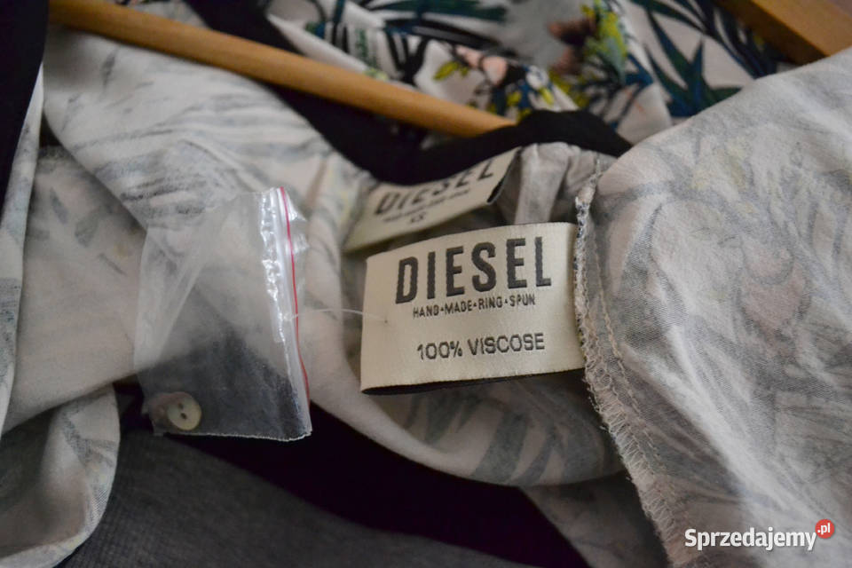 koszula we wzory Diesel XS S rośliny tukany na Warszawa