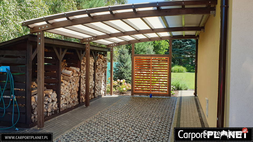Wiata drewniana carport zadaszenie samochodu wielkopolskie Poznań