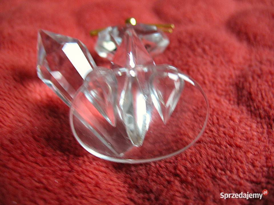 Kot szkło szlifowane kryształowe figurka 45 x 4 przezroczysty