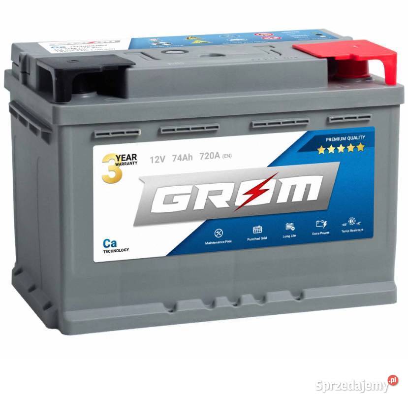 Akumulator GROM Premium 74Ah 720A Ostrów