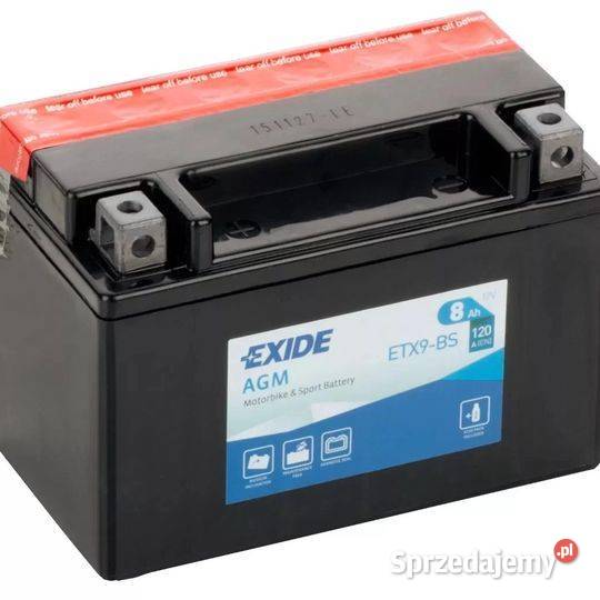 Akumulator motocyklowy EXIDE ETX9BS 12V 8Ah 120A pomorskie Gdańsk