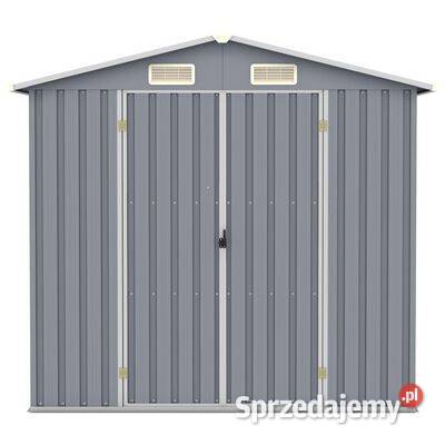 vidaXL Szopa ogrodowa szara 205x129x183 stal Warszawa