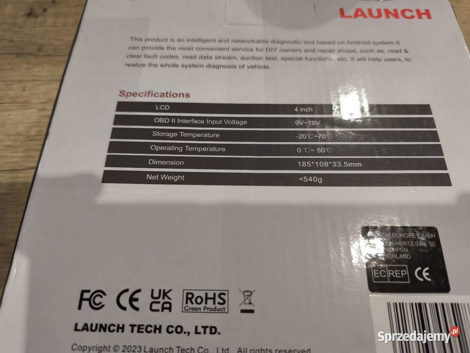 LĄUNCH Creader Elite V20F interfejs Narzędzia warsztatowe Sosnowiec