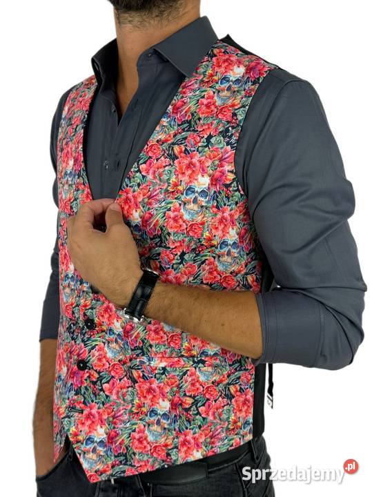 GIOVANNI PERA kamizelka męska D626 kolorowa w Rozmiar L Ostrów Wielkopolski