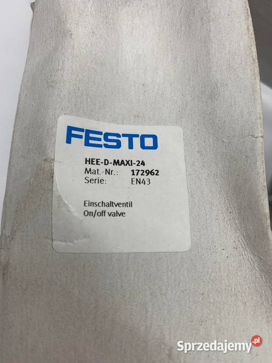 Festo HEEDMAXI24 172962 Zawór załączający mazowieckie Warszawa sprzedam