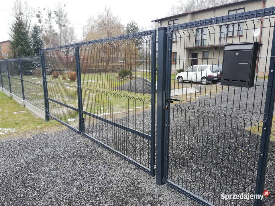 Brama panelowa dwuskrzydłowa o wysokości 173