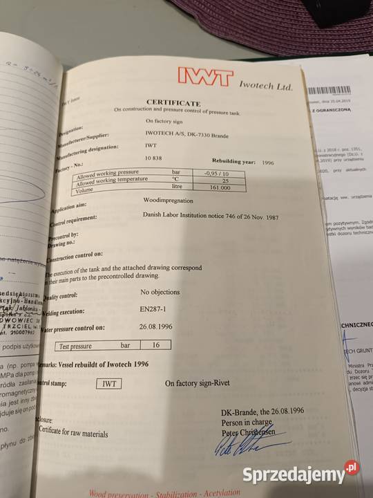 Autoklaw do impregnacji drewna IwoTech 161 m 12