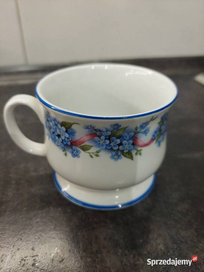 Kubek porcelanowy Niezapominajki zachodniopomorskie Mirosławiec