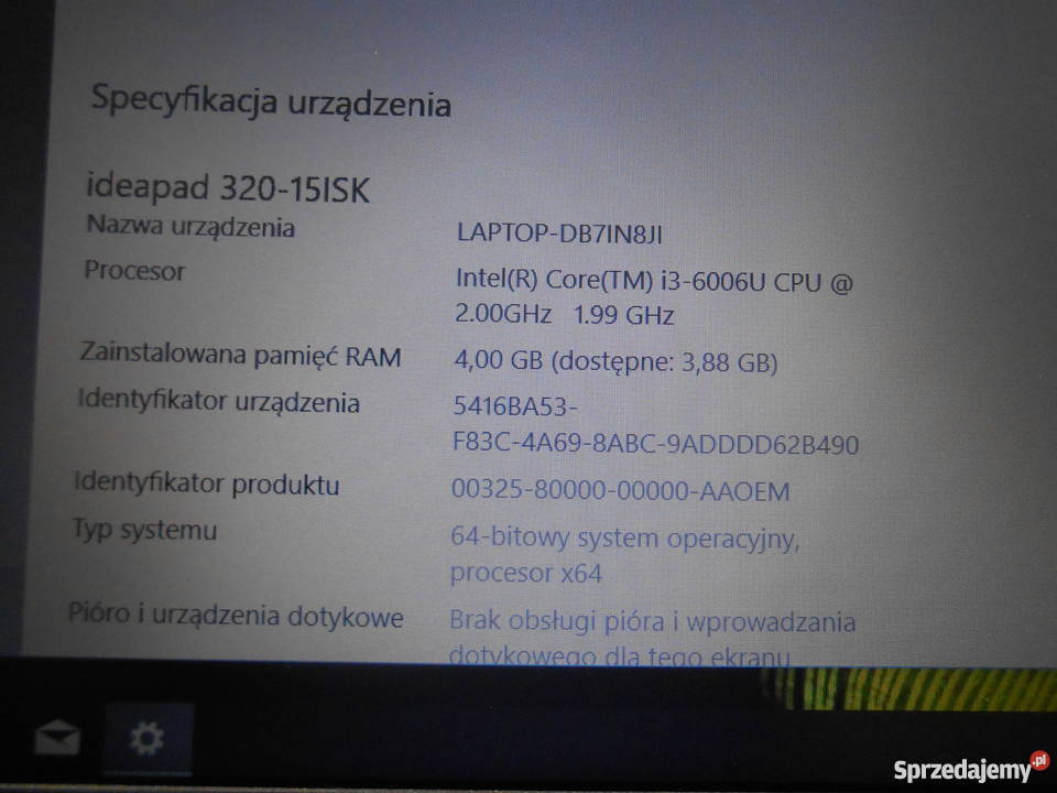 LAPTOP Lenovo IdeaPad 320 15ISK Katowice