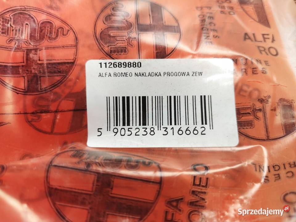 NAKŁADKA PROGOWA LEWY PRZÓD ALFA ROMEO 33 9094 sprzedam