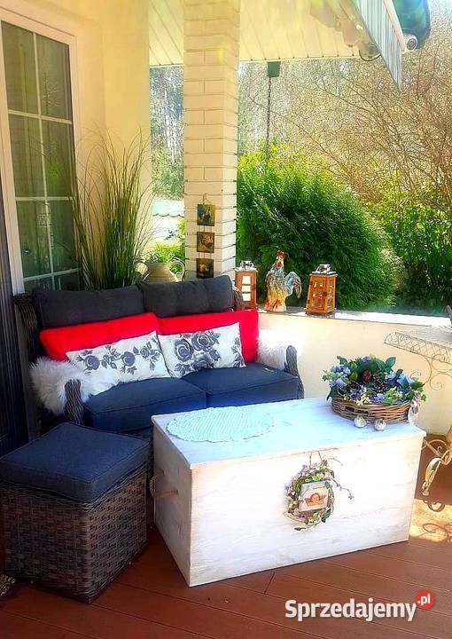 Skrzynia rustykalna siedzisko kufer ławka biała Pozostałe Radków