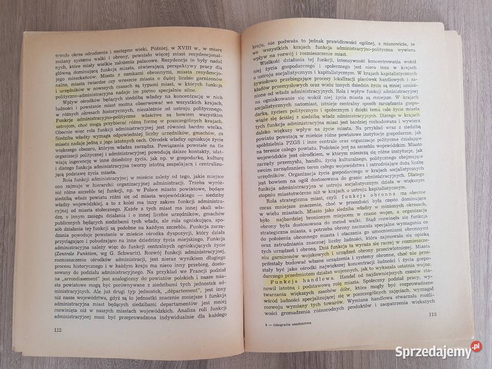 Geografia osadnictwa Kiełczewska Załęska 1972 małopolskie Nowy Sącz sprzedam
