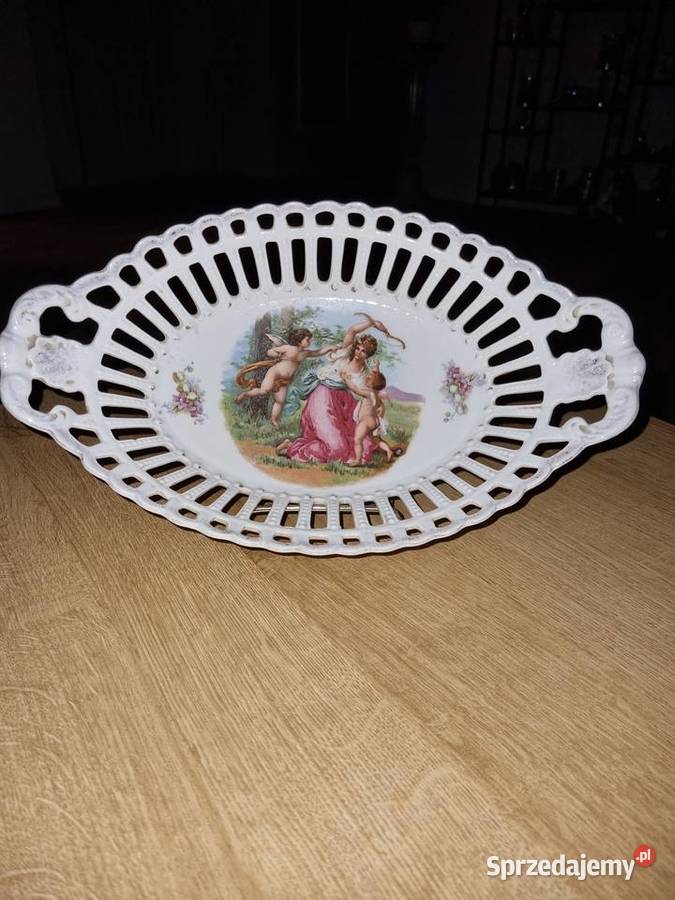 Patera Koszyczek Ażurowy Porcelana i szkło Wola Podłężna