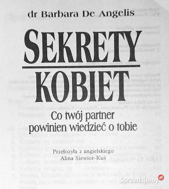 Sekrety kobiet Barbara De Angelis miękka Chełm