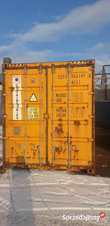 Kontenery morskie 40HC Pallet Wide Magazynowanie pomorskie Gdańsk