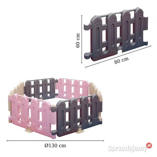 ogrodzenie modułowe dzieci Spring szaro różowy małopolskie Kraków
