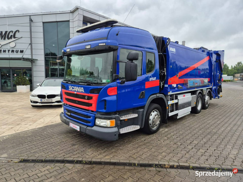 Scania P340 LB 6X2 ŚMIECIARKA 2 KOMORY JOAB benzyna+CNG Łaziska Górne sprzedam