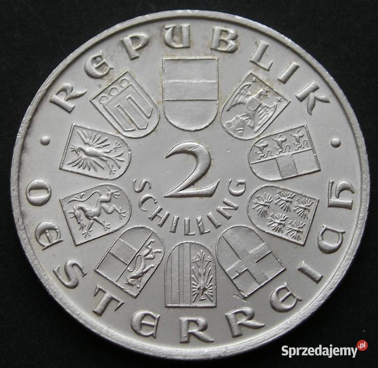 AUSTRIA 2 SCHILLING 1929 BILLROTH SREBRO Łódź
