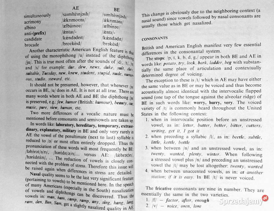 Elements of british and american english Karol Chełm