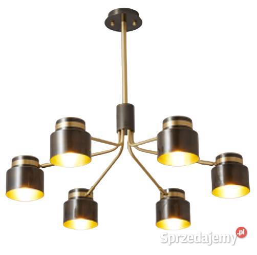 Vien żyrandol 70 czarny mosiądz 6punktowy Katowice