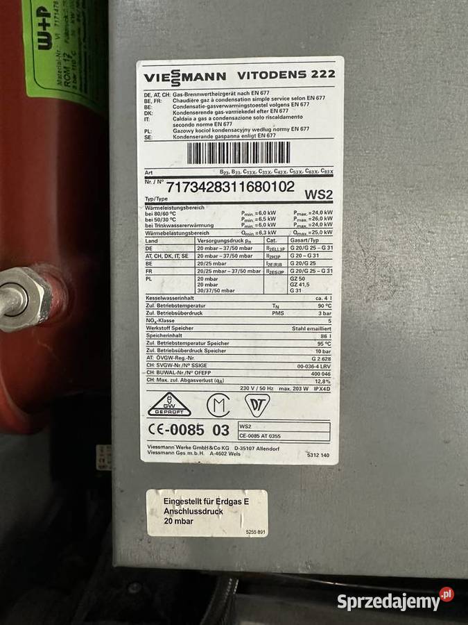 Viessmann Vitodens 222 WS2