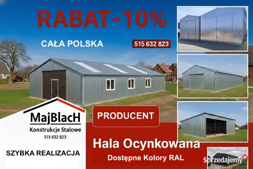 Brązowy Garaż Blaszany Dwuspadowy Złoty Dąb Sprzedaż Sanok