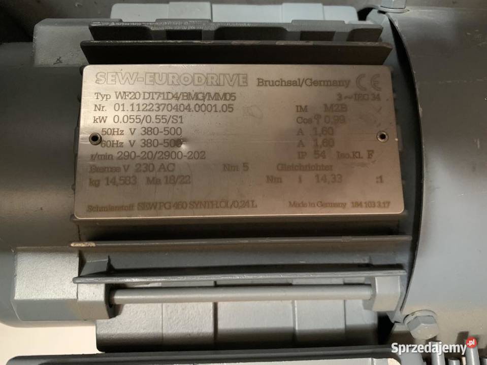 SEW Eurodrive WF20 DT71D4BMGMM05 550W Inverter Dom i Ogród sprzedam