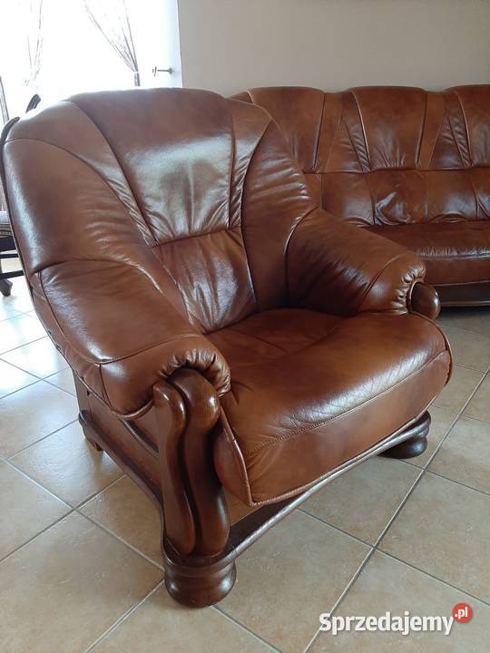 Wypoczynek skórzany komplet 321 Dominów