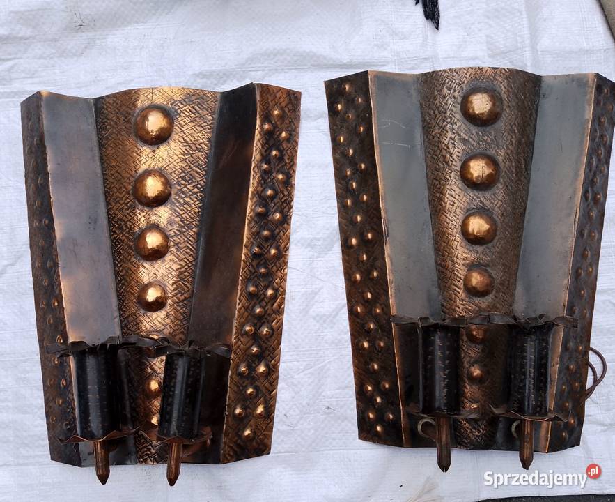 Kinkiety lata 70 metaloplastyka śląskie