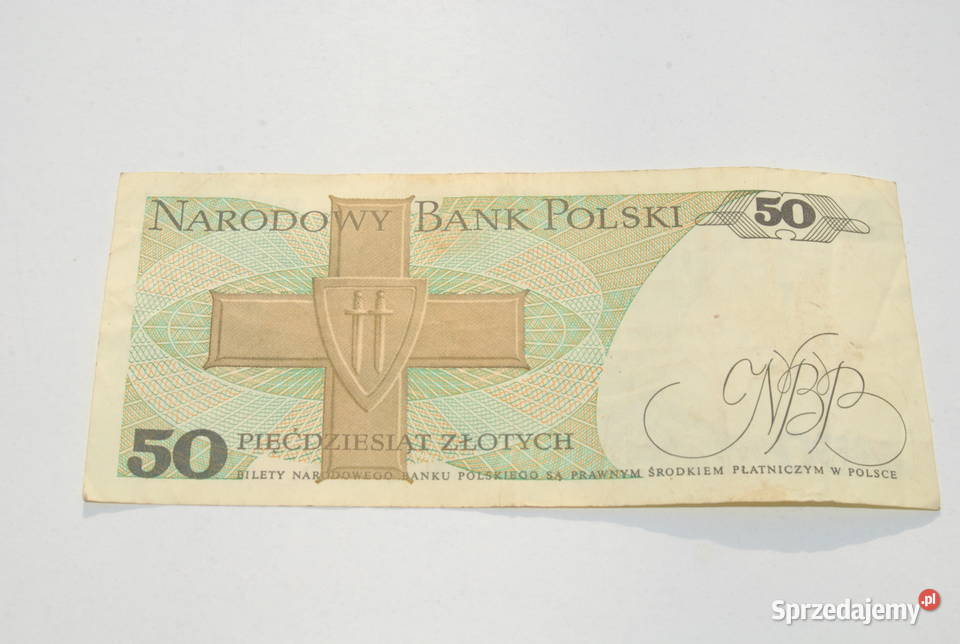 Stary banknot 50 złotych Świerczewski 1988 antyk Cieszyn