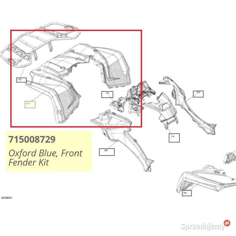 Błotnik przedni CanAm Outlander 570 BRP Nowy Sącz sprzedam