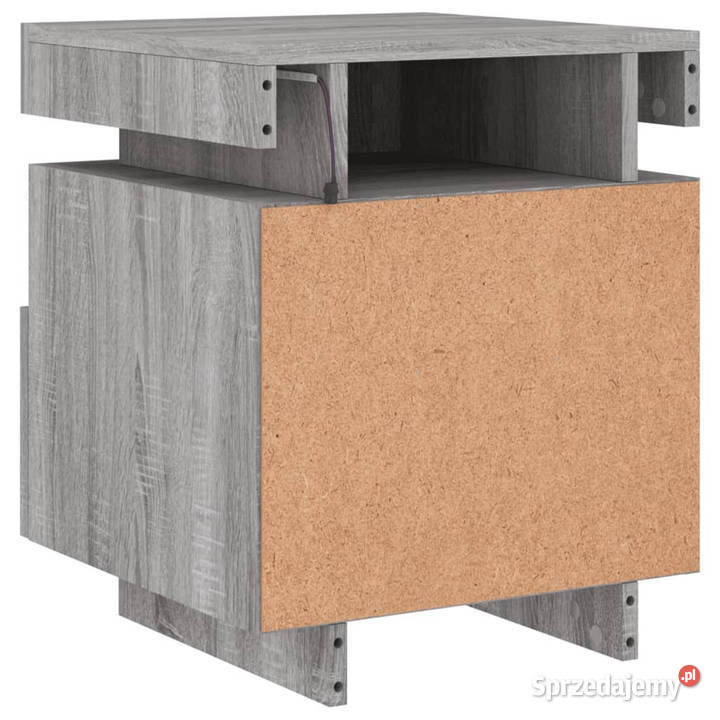 Szafki nocne z LED 2 szary dąb sonoma 40x39x485 Warszawa