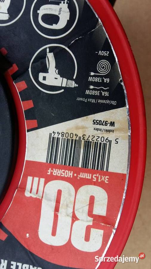 Przedłużacz bębnowy KEL 30m 3680W Siemiatycze sprzedam