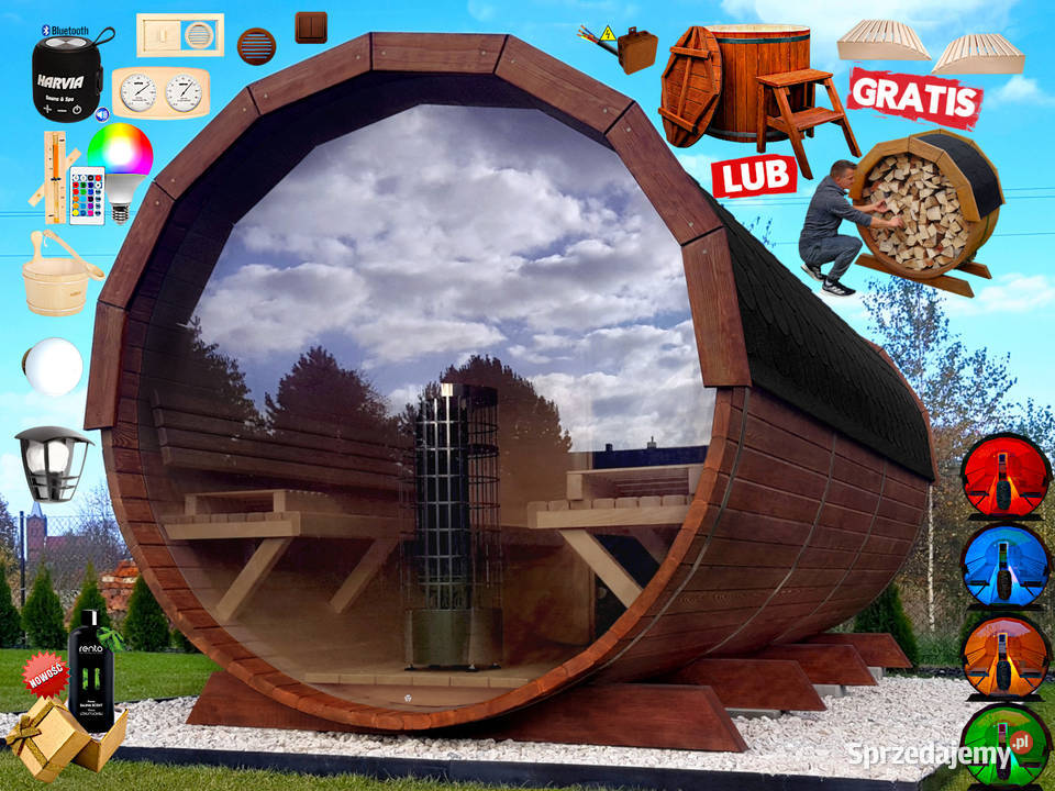 SAUNA Ogrodowa 400 OKNO 100 PRZEDSIONEK Beczka małopolskie Nowy Targ