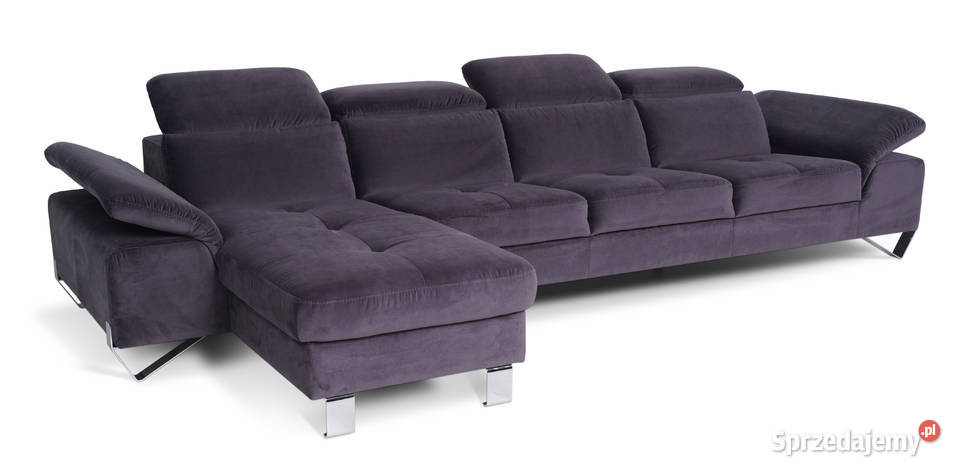 Kanapa z leżanką Regulowane Zagłówki Bok Tkanina