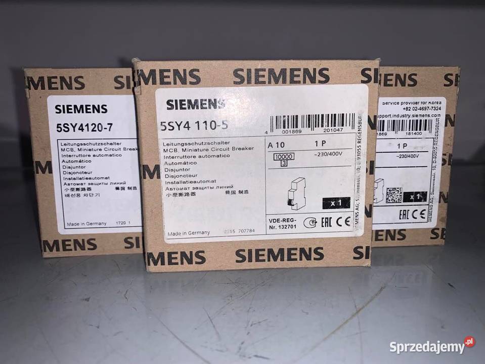 Siemens 5SY4 1105 Circuit Breaker 1P 10A x7 mazowieckie Warszawa sprzedam