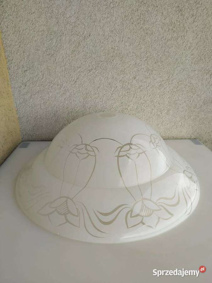 Klosz okrągły lampy wiszącej z tworzywa z Olecko