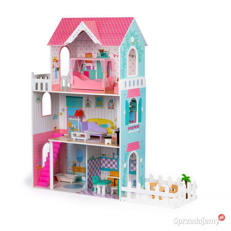 Drewniany domek lalek z ogrodem XXL Bielsk Podlaski sprzedam