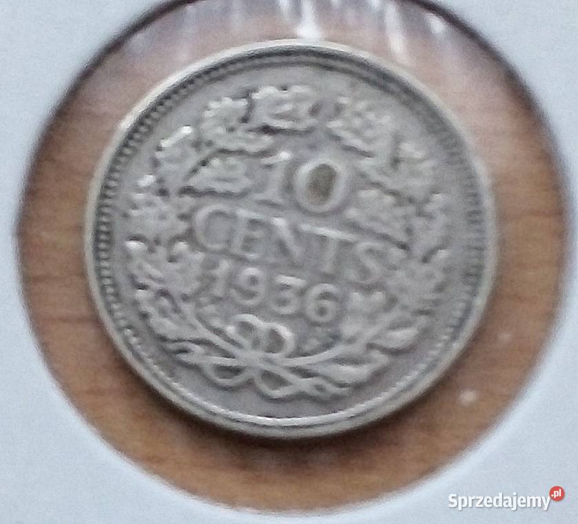 HOLANDIA 10 CENTS1936 r SREBRO 0 WILHELMINA mazowieckie sprzedam